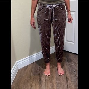 Jolt “velvet” jogger champagne size s